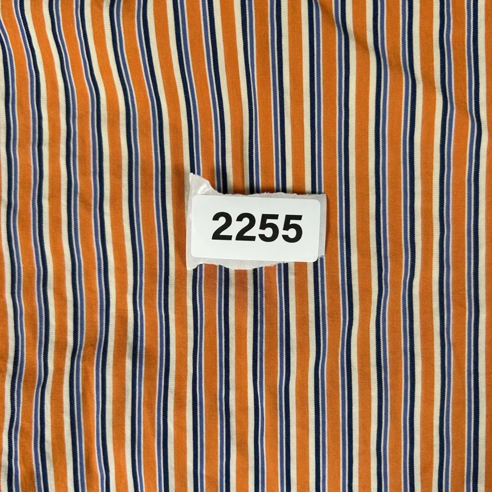 Polo Ralph Lauren Button Down Mens 17 36/37 Orange Striped Regent Classic Fit